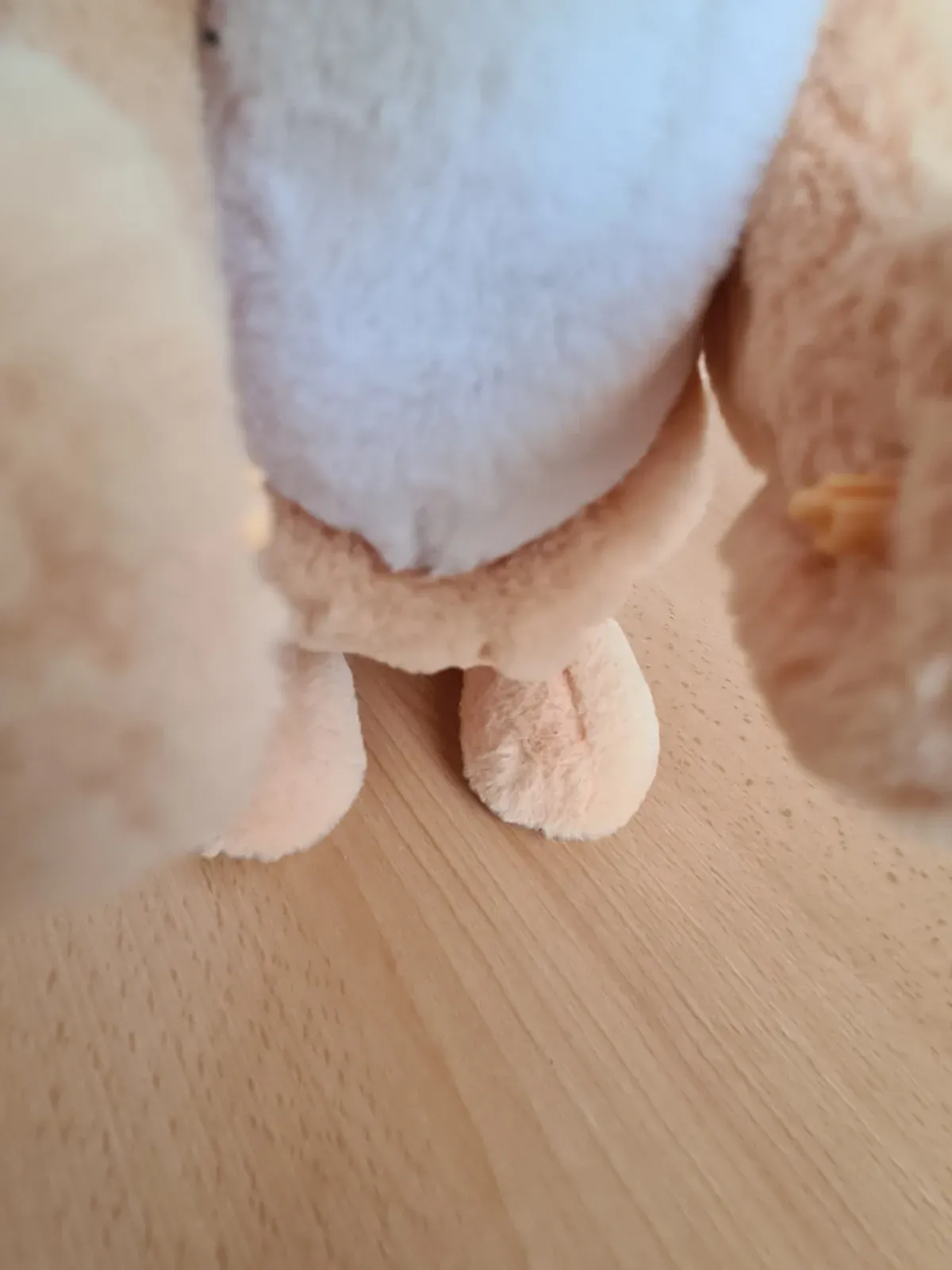 Farbe Hell Orange Sprechende Känguru-Puppe - von Vorn die Bautasche 