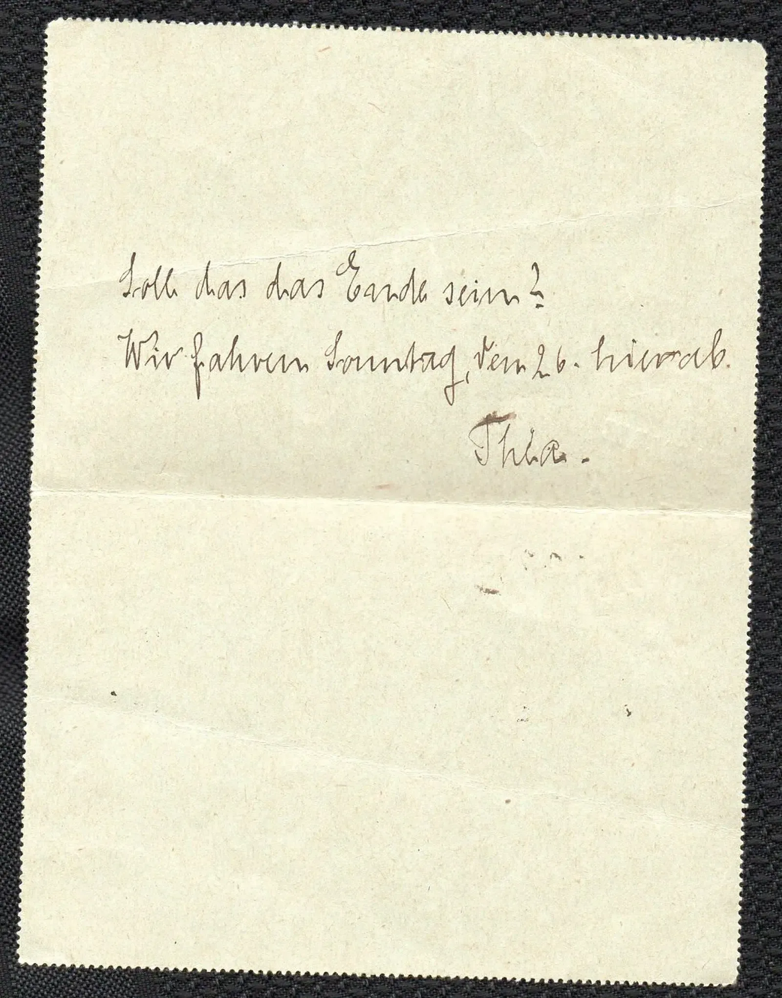 Kartenbrief Ratingen 1915-1916  Rückseite