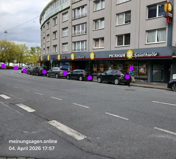 Straßenansicht mit Merkur Spielothek in 46045 Oberhausen