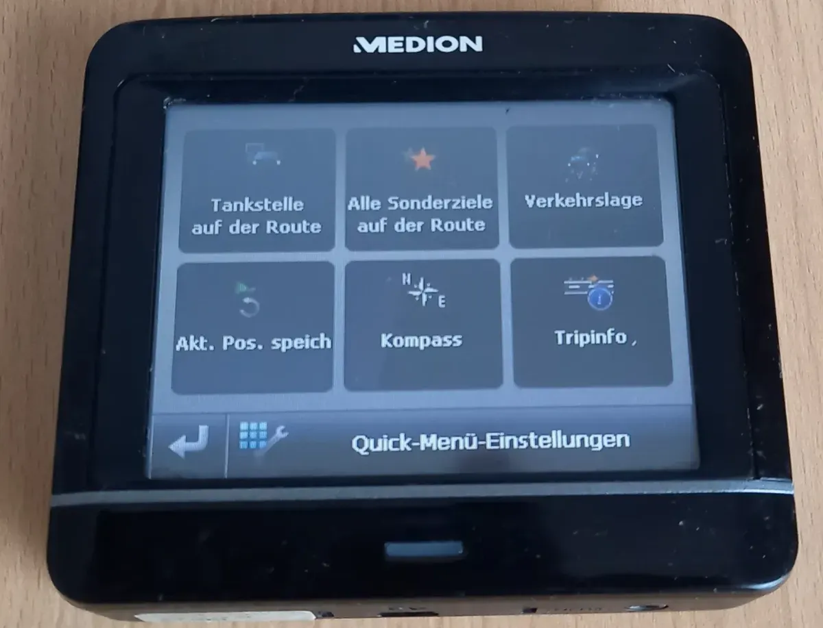 Medion Navi 97130 Menü Bildschirm. Gebraucht