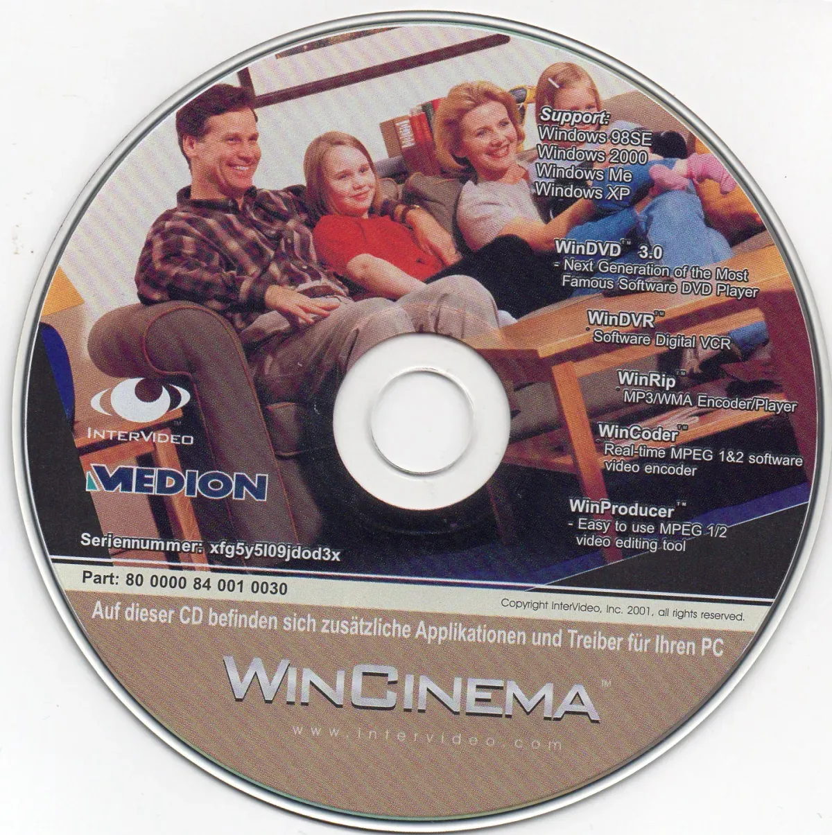Medion WinCinema – Treiber & Multimedia Software DVD
