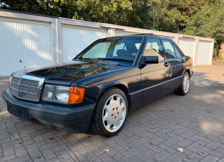 Mercedes Benz 190 2.6-Baujahr 1991-Blau-Fahrerseite-Türen