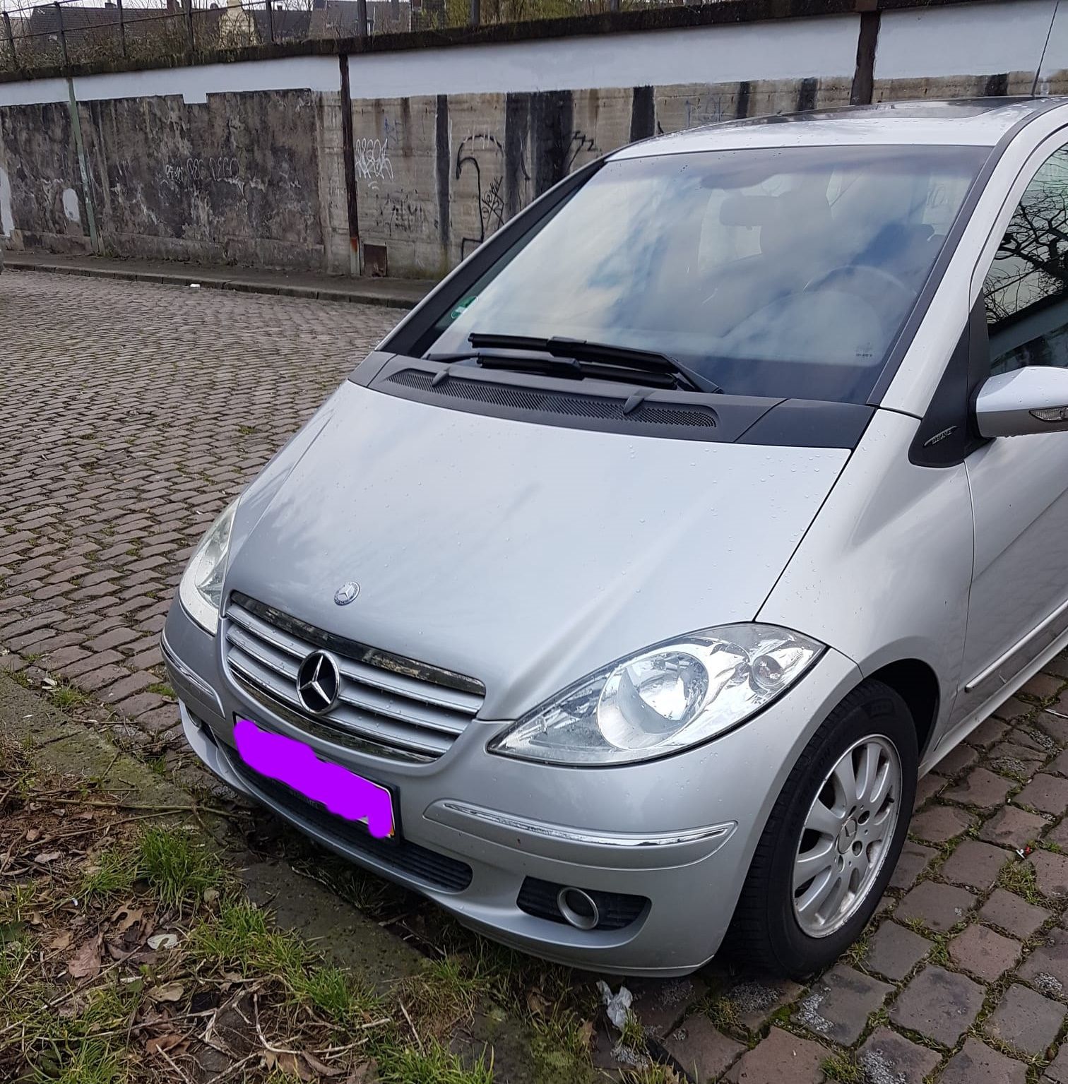 Mercedes Benz A Klasse 180 CDI-Baujahr 2003-Silber-Fron-Scheinwerfer