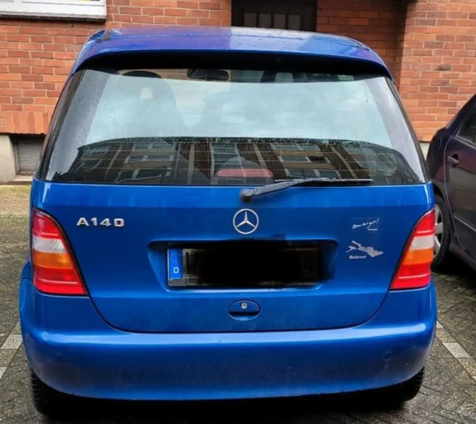 Mercedes Benz A Klasse-Baujahr 2000-Blau-Heck