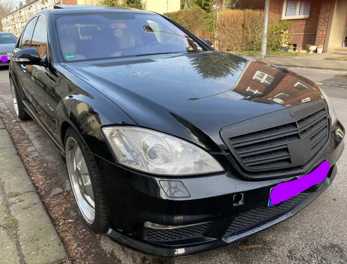 Mercedes Benz S400 Schwarz Baujahr 2009 Beifahrerseite Front 