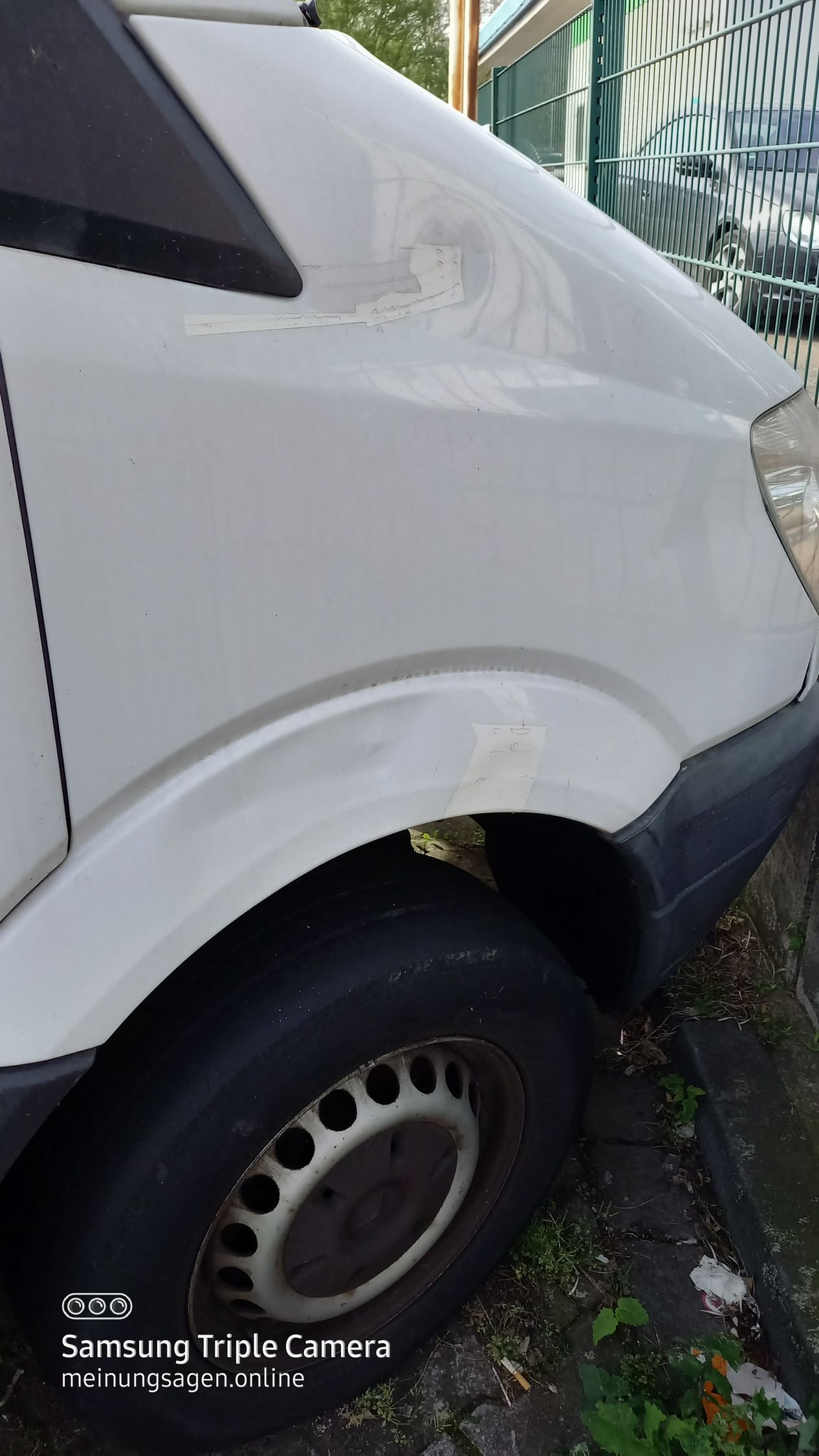 Mercedes Benz Sprinter 313 CDI-Baujahr 2009-Weiss-Beule Recht-Beifahrerseite