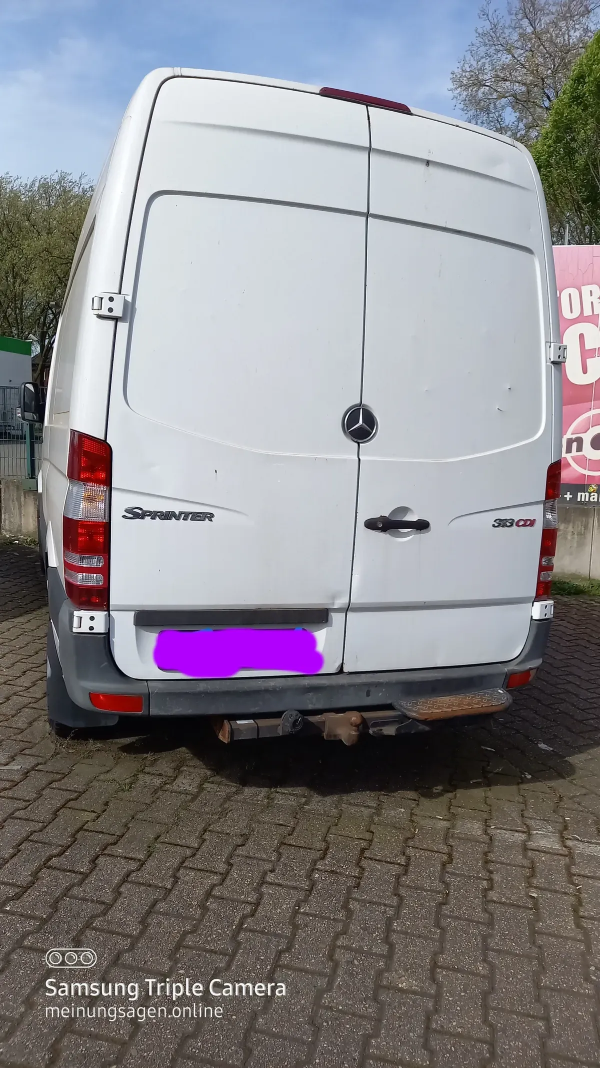 Mercedes Benz Sprinter 313 CDI Weiß 2009 Heck Türen Rückleuten