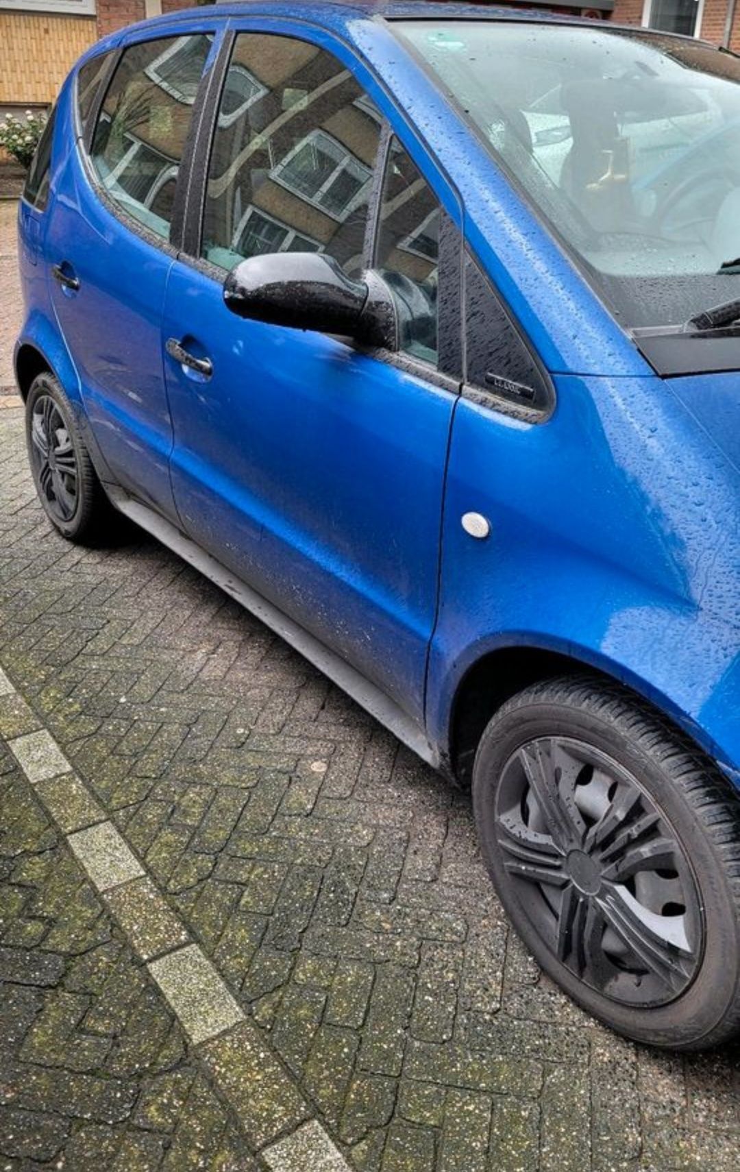 Mercedes Benz A140 Baujahr 2000 Farbe Blau Beifahrerseite Felge Türen Spiegel