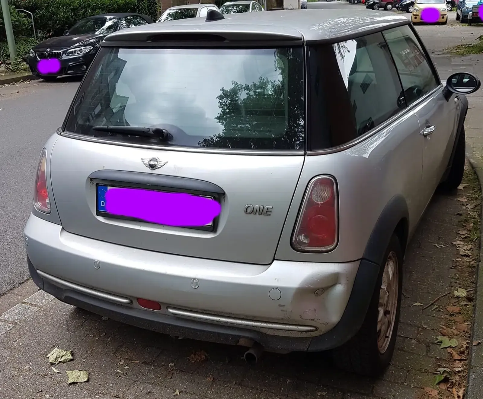Mini One Silber Baujahr 2002 Heckansicht