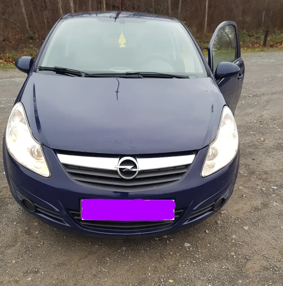 Opel Corsa Blau 3 Türer Baujahr 2009 Fron Scheinwerfer 