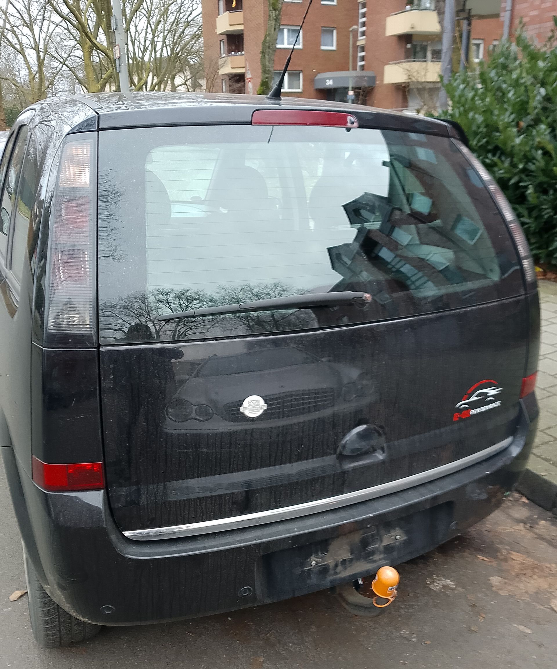 Opel Meriva Baujahr 2007-Schwarz-Heck-AHK