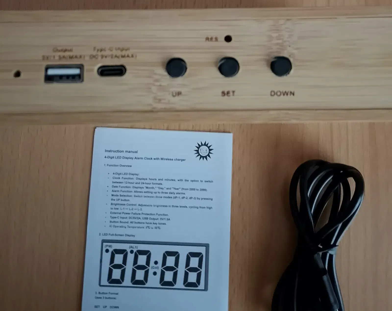 Radiowecker Holz Deko-Anschlüsse-Knöpfe