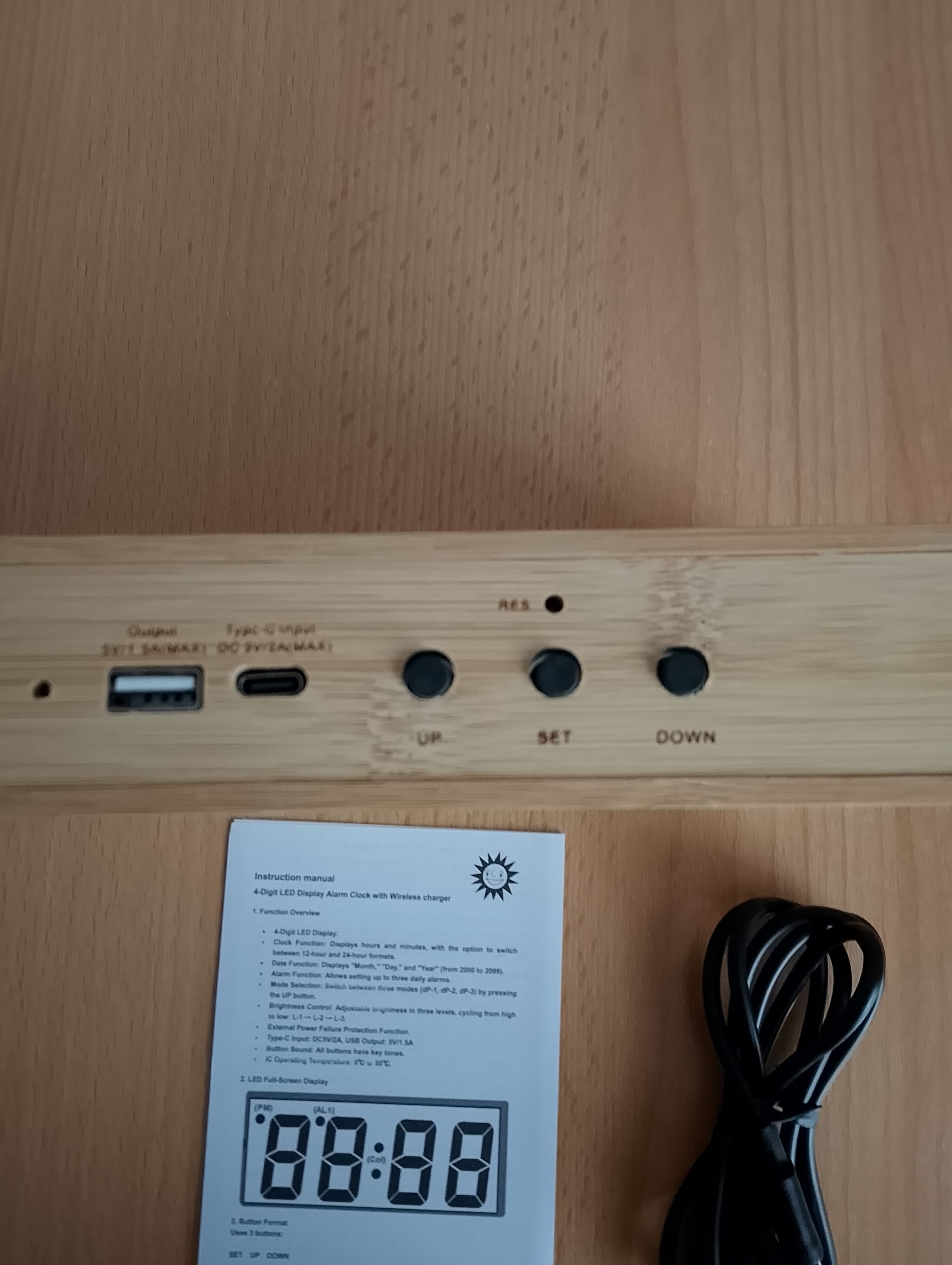 Radiowecker Holz Deko-Anschlüsse