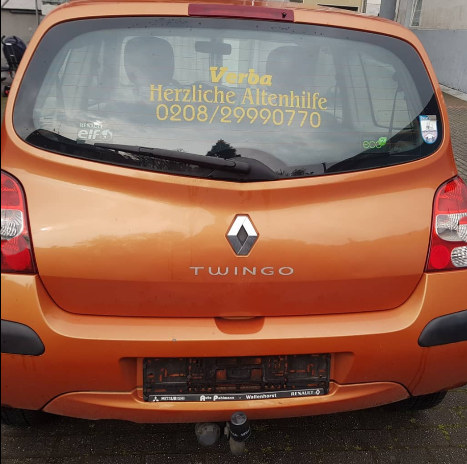 Renault Twingo Baujahr 2009-Orange-Heck