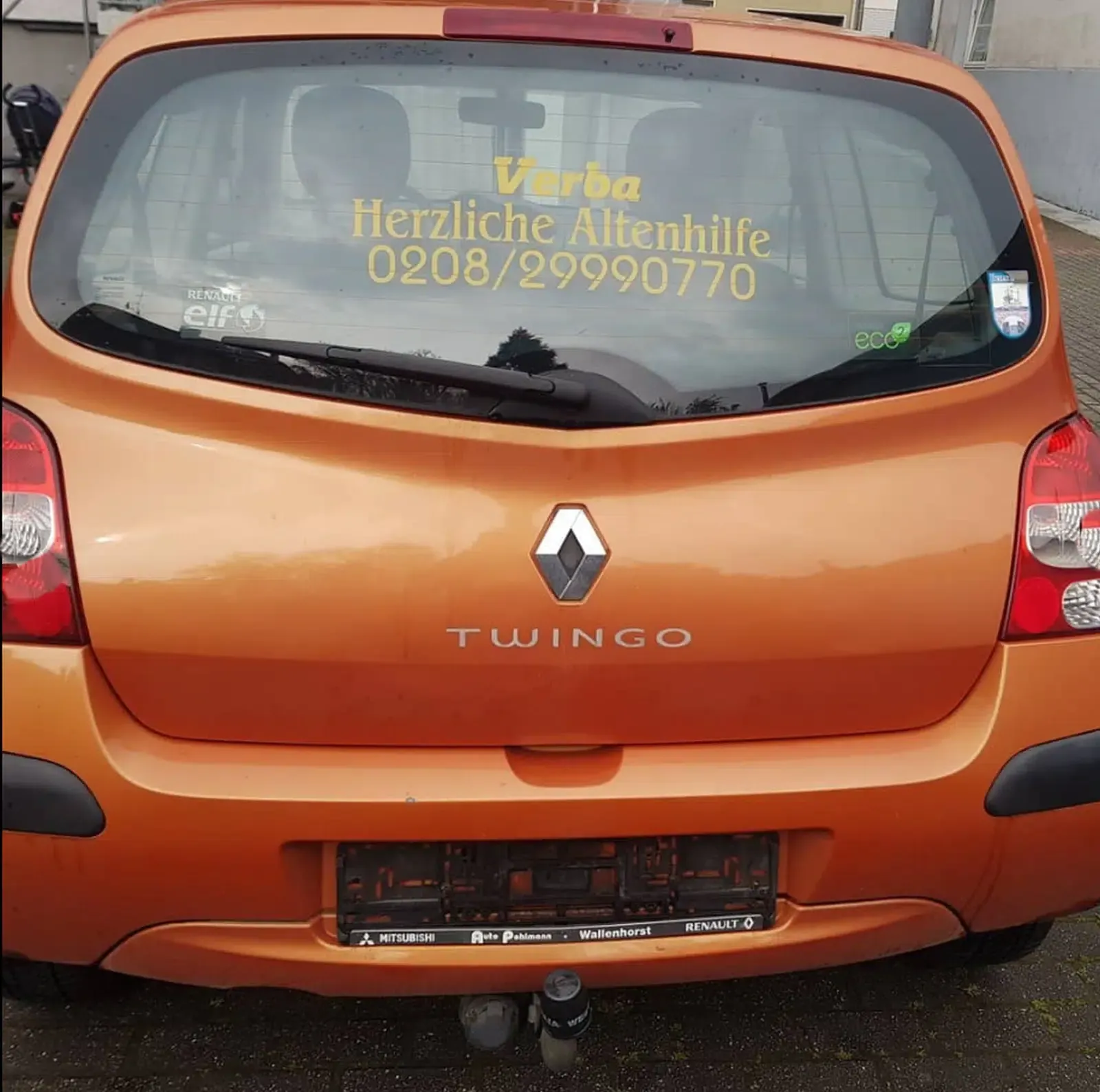 Renault Twingo Baujahr 2009-Orange-Heck