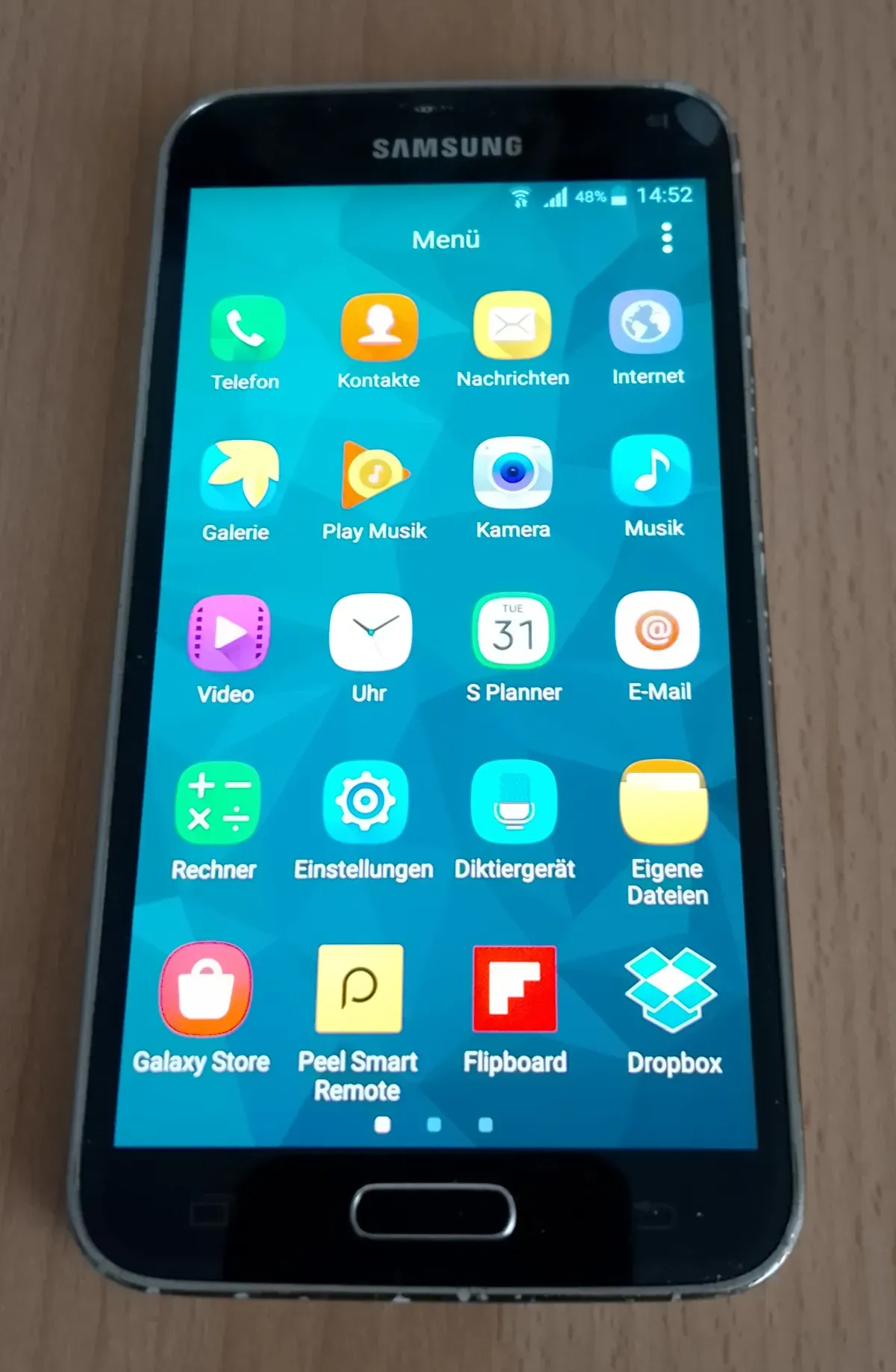 Samsung Galaxy S5 Display zeigt alle Apps an