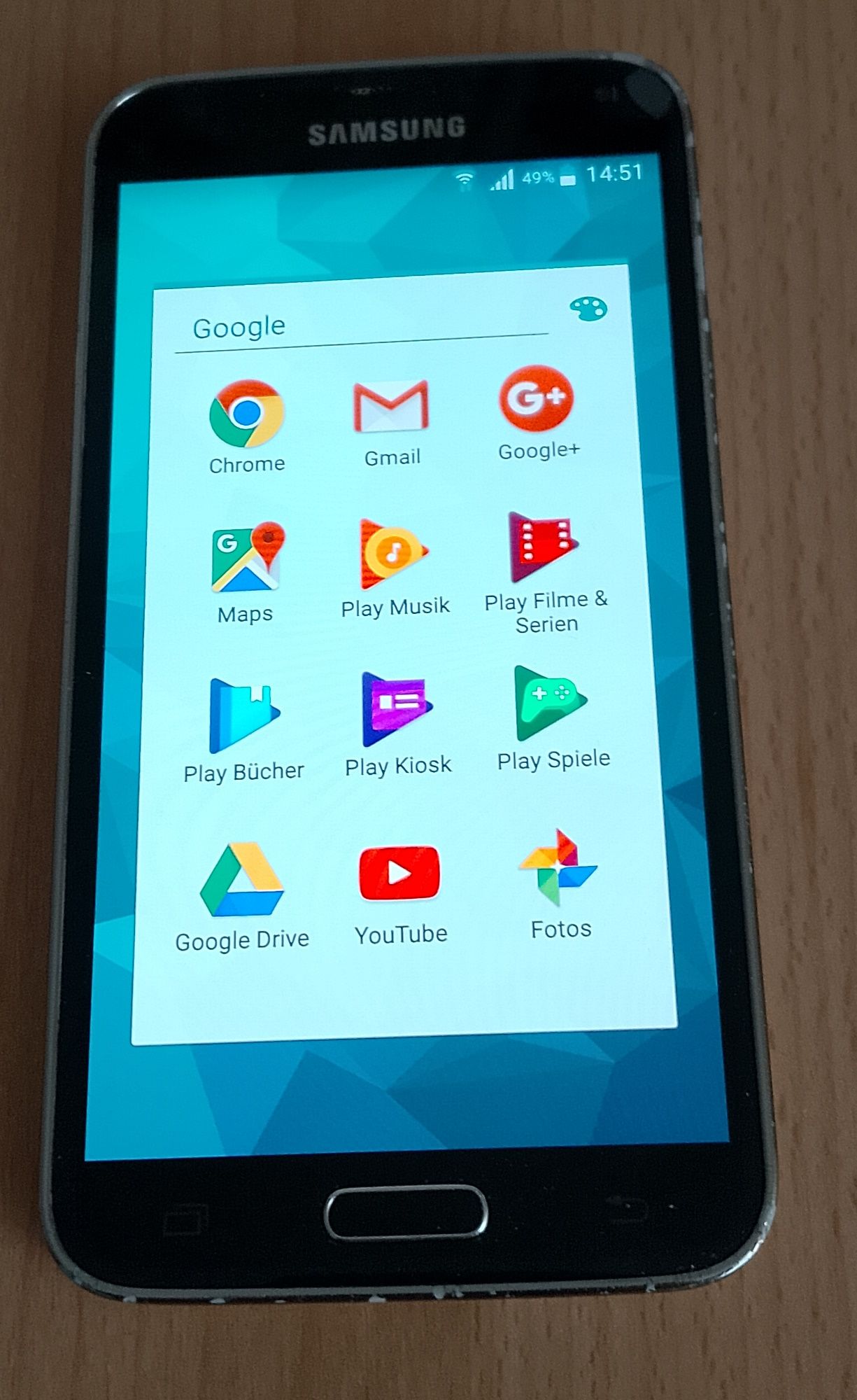 Samsung S5-Menü Funktionen-Apps