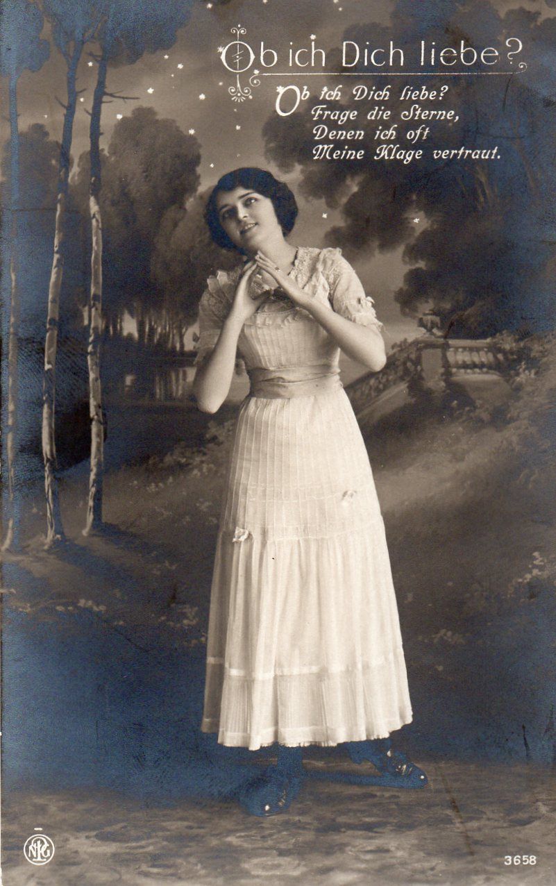 Postkarte Ob ich dich Liebe NPG Nr. 3658