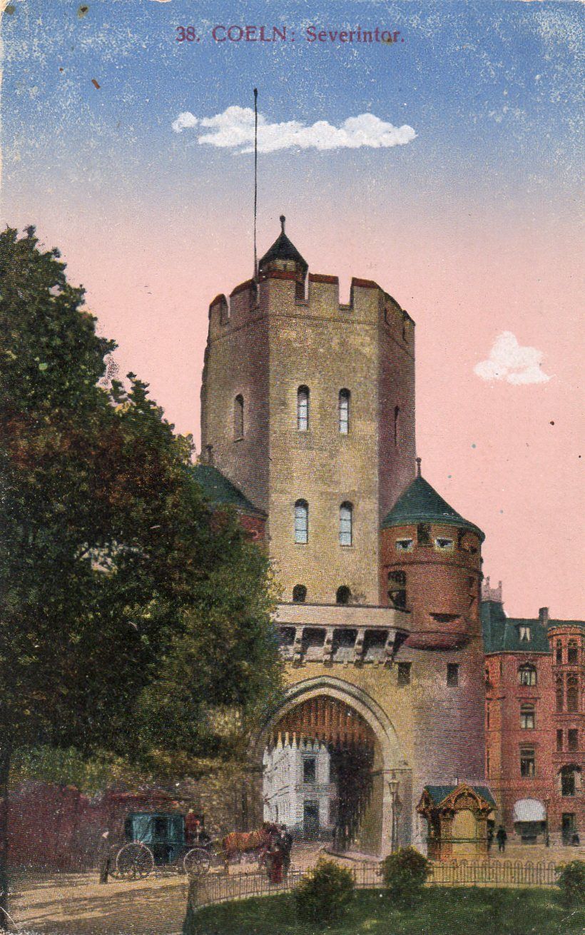 Postkarte 38. Coeln Severintor.
Ca. 1913-1916 Rückseite