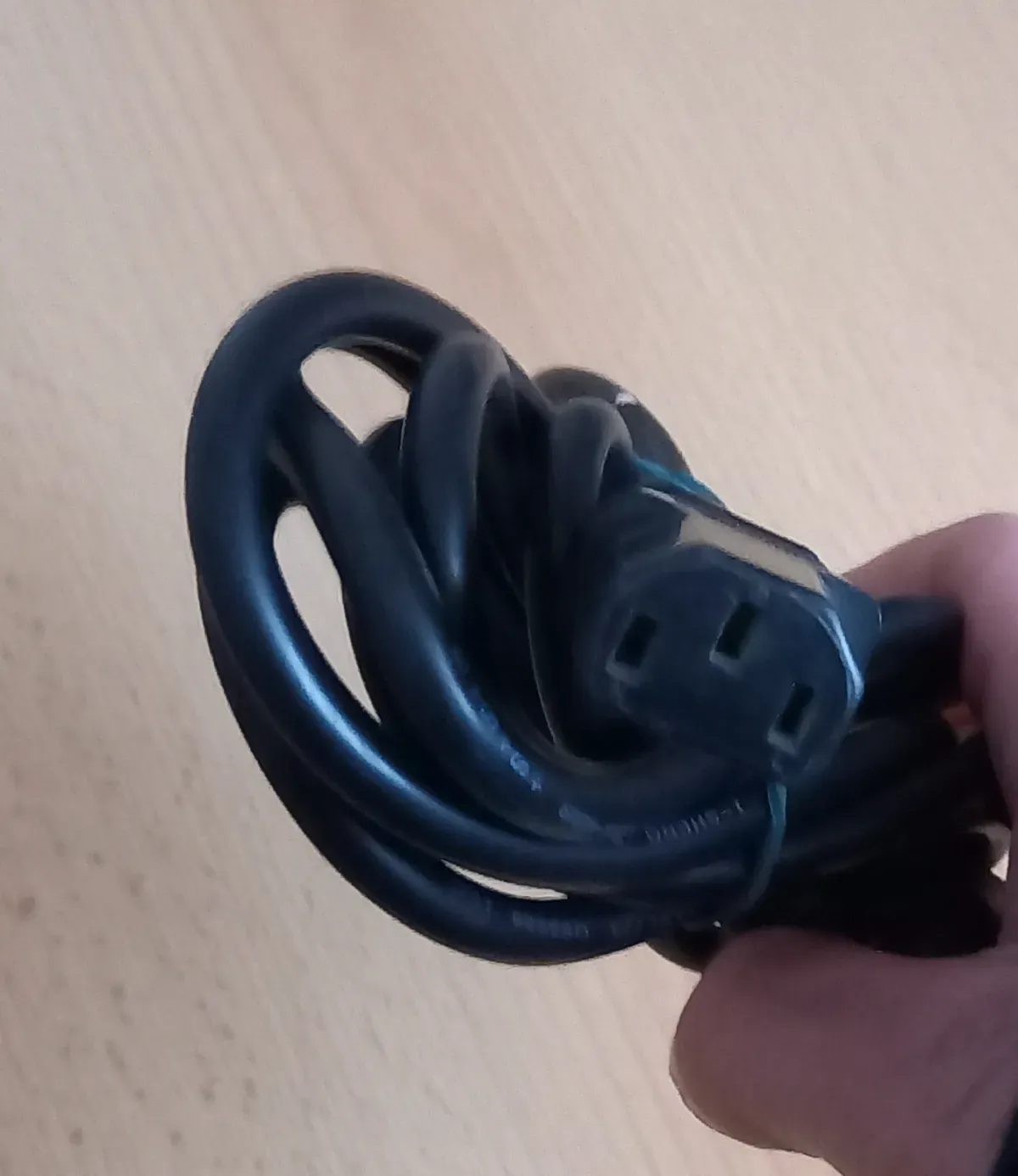 Schwarzer Stromkabel PC-Drucker-TV Anschlusskabel Stecker