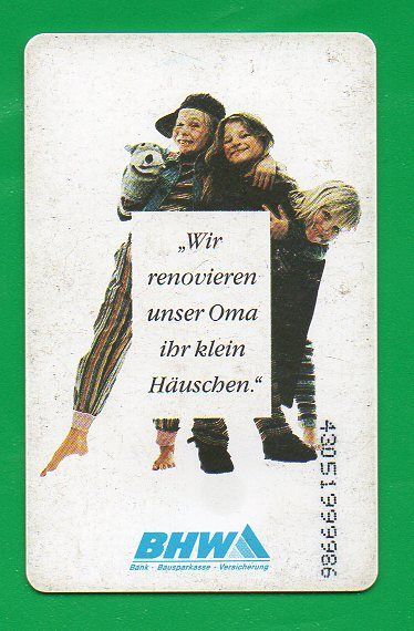 Telefonkarten BHW Versicherung 