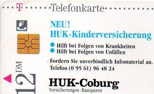 Telefonkarten Huk Kinderversicherung 