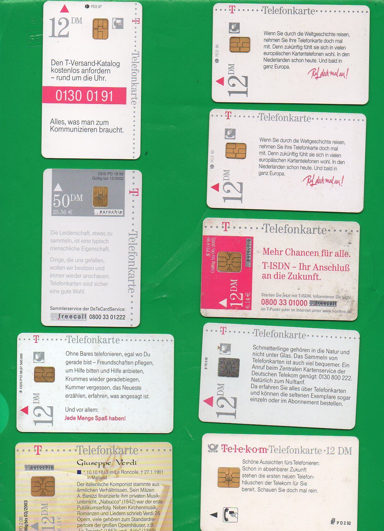 Verschiedene Telefonkarten ab 1993