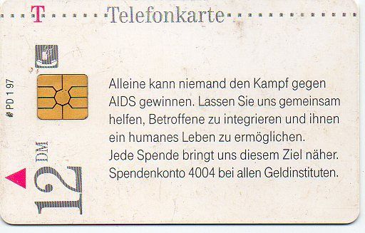 Telefonkarten Vorsorge AIDS 