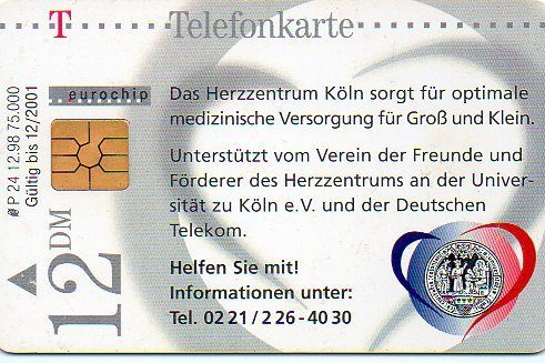 Telefonkarten weil Sie uns am Herzen liegen 