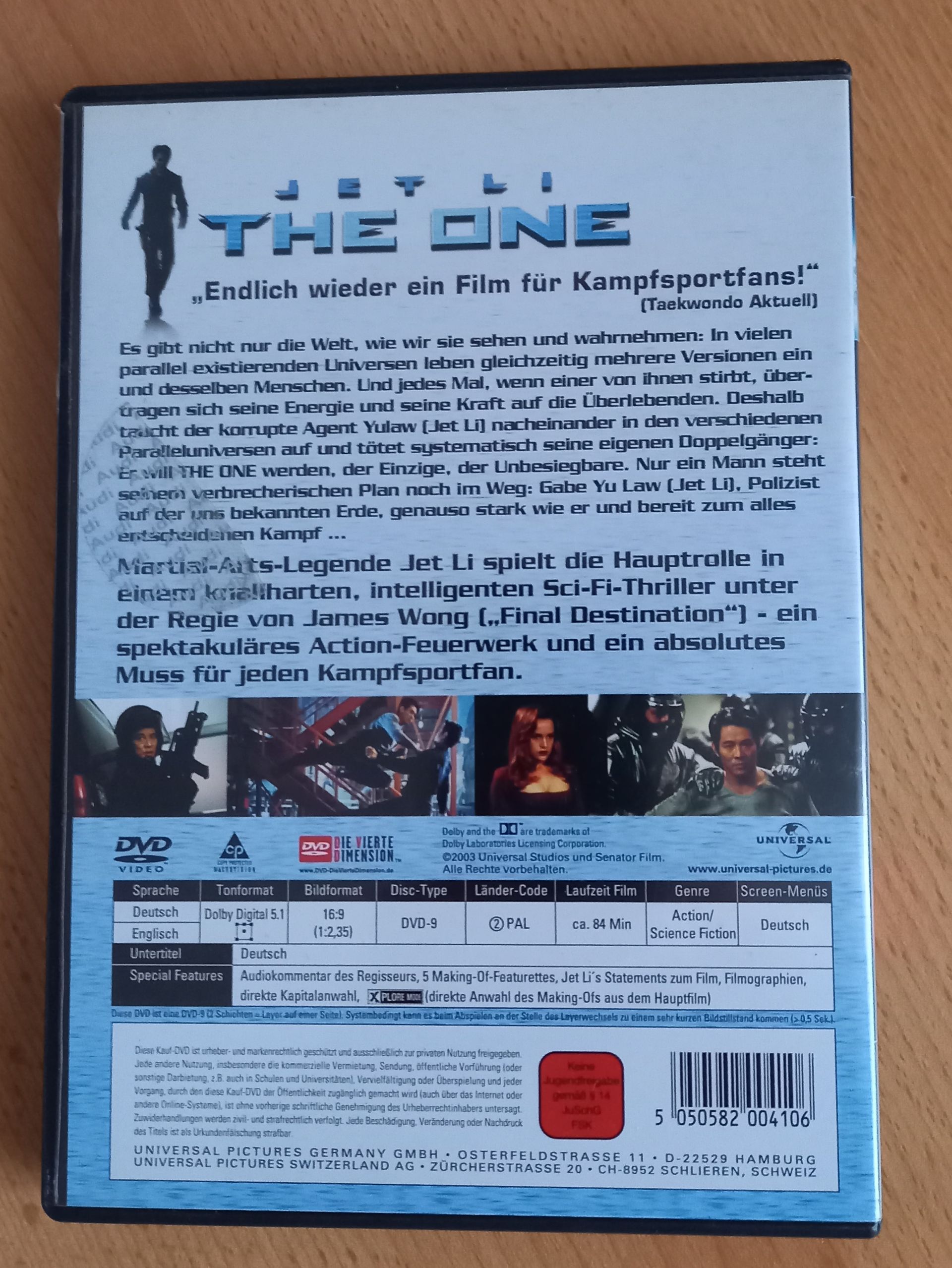 The One Jet Li Cover Rückseite Titel