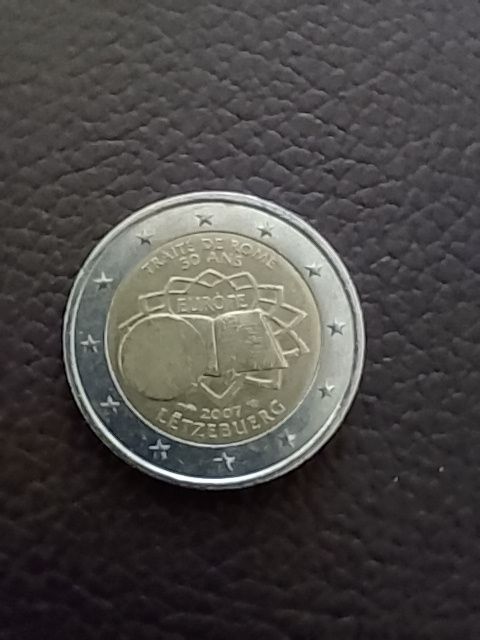 2 Euro Münze 50 Jahre Römische Verträge 2007 Luxemburg