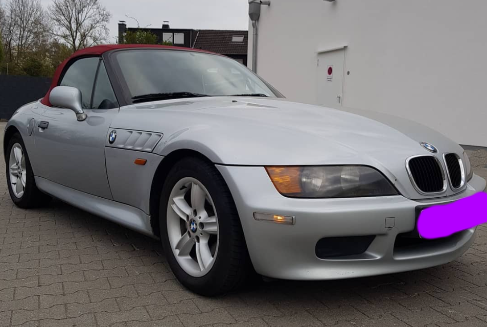 BMW Z3 Roadster Cabrio Silber Baujahr 1999 Front Seitenansicht
