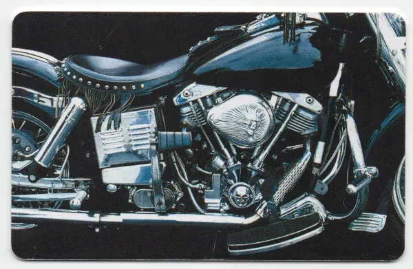 Telefonkarte 50 DM mit Harley-Davidson Motorrad.