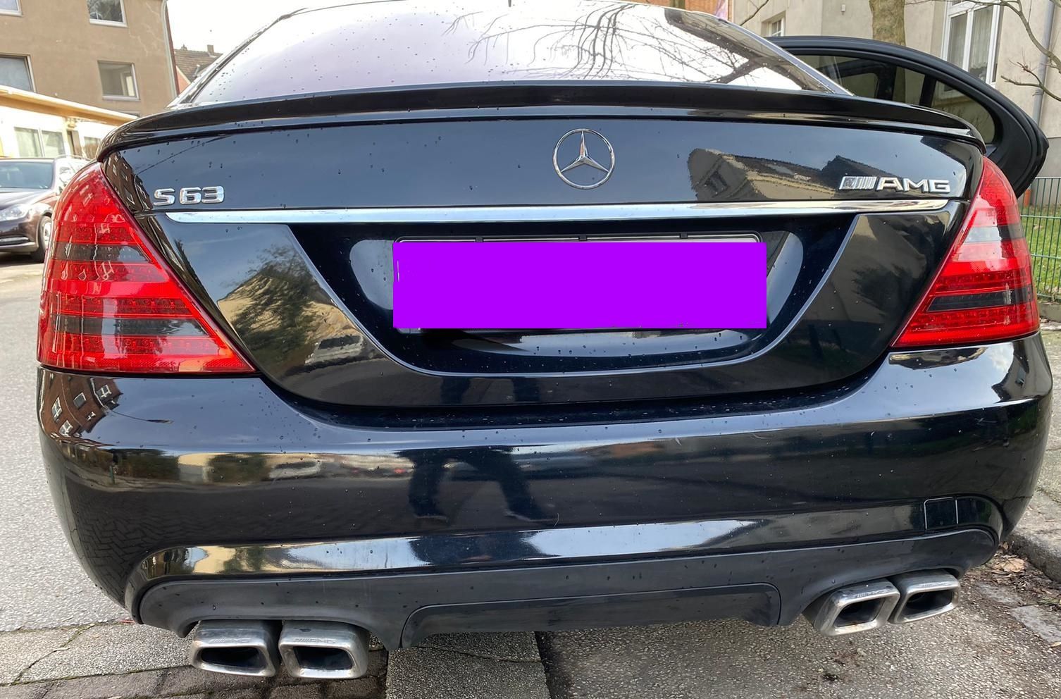 Mercedes Benz S400 Hybrid Baujahr 2009 Schwarz Heckansicht