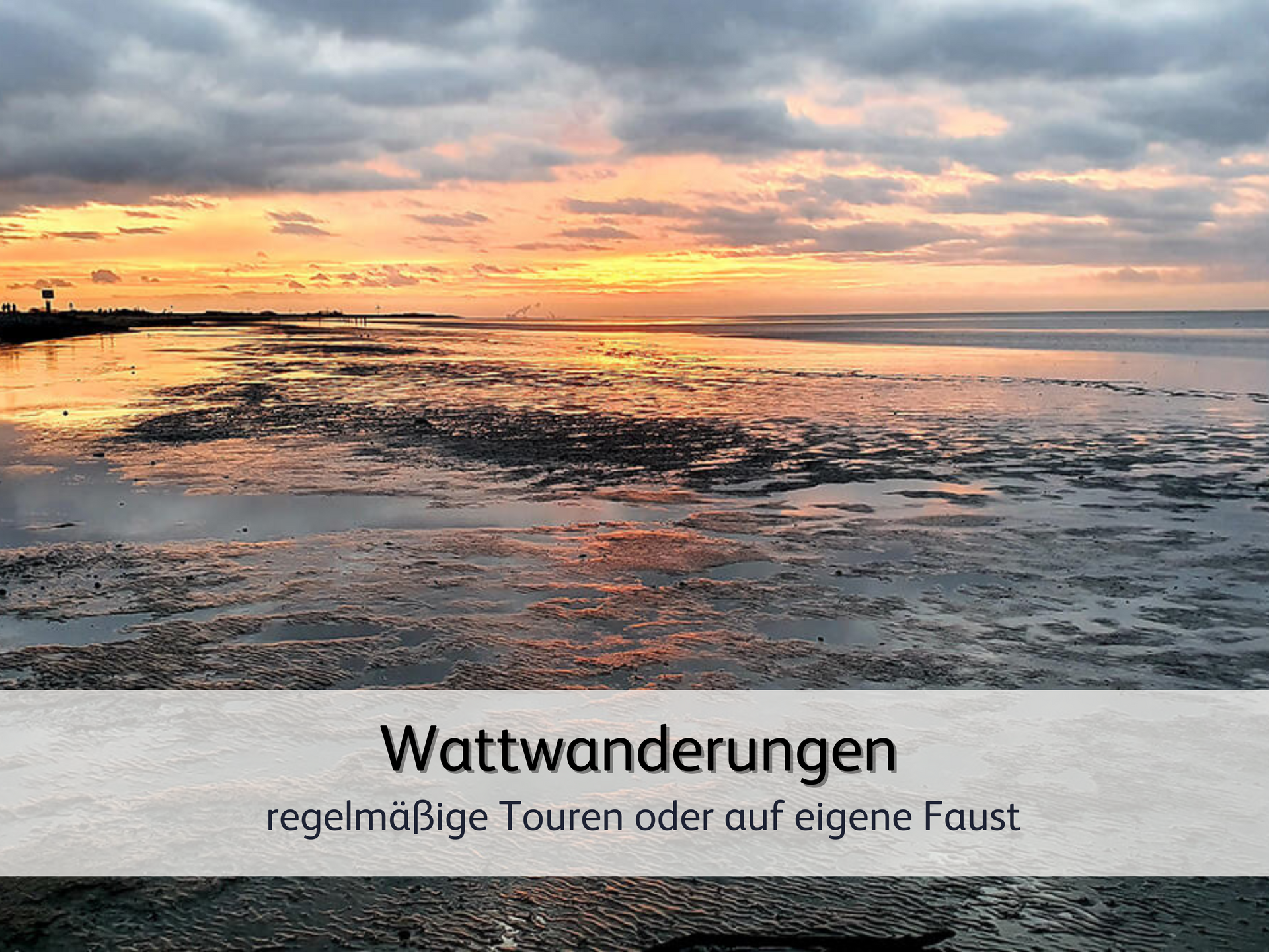 Das Weltnaturerbe Wattenmeer bei Sonnenuntergang