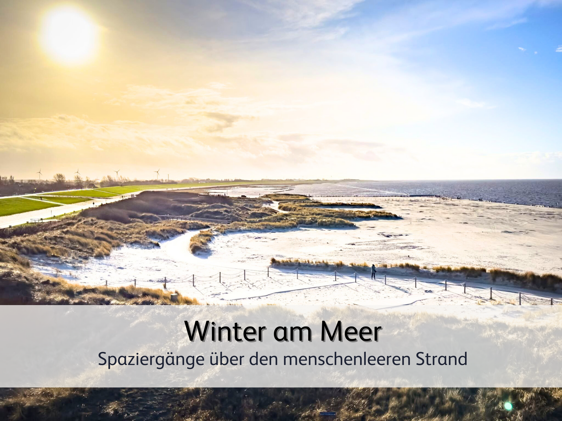 Der verschneite Strand von Norddeich