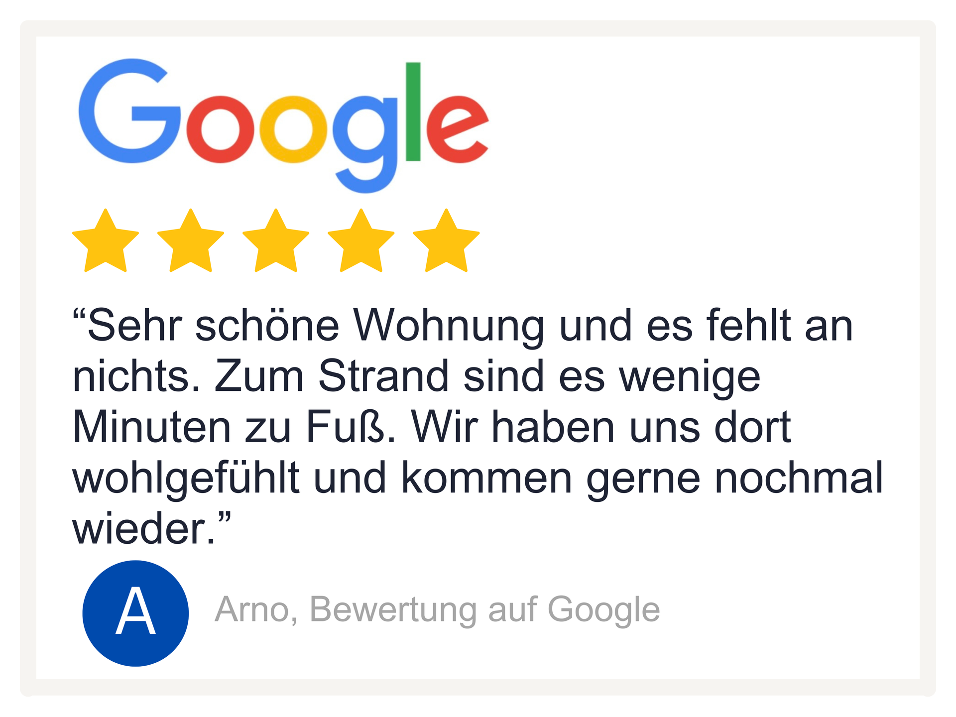 Bewertung von unseren Gästen zur FeWo Robbe 2 in Bensersiel: 