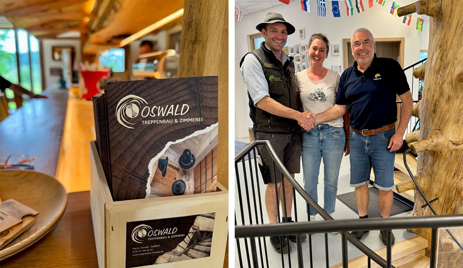 Demnächst besuchen wir  die Firma OSWALD Treppenbau in 83674 Gaißach