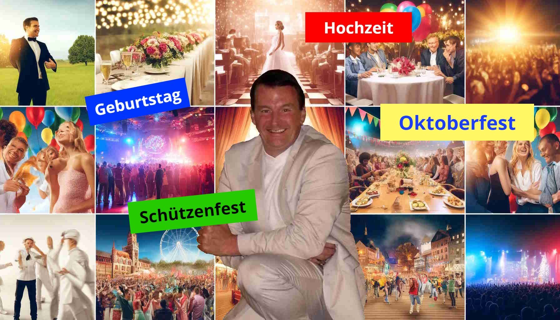 Hochzeit Geburtstag Firmen Feier Stadtfest Oktoberfest Schützenfest in Mönchengladbach mit Alleinunterhalter & DJ