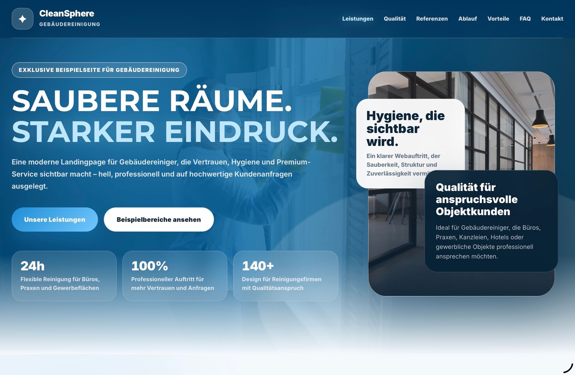 Nachher-Demo für Gebäudereinigung