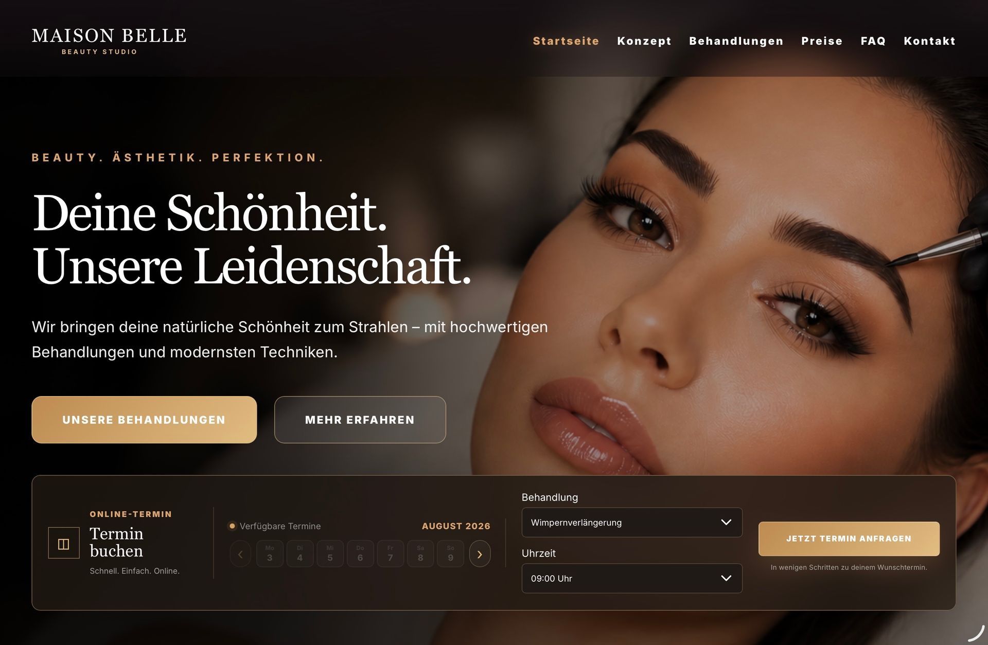 Nachher-Demo für Kosmetik und Beauty
