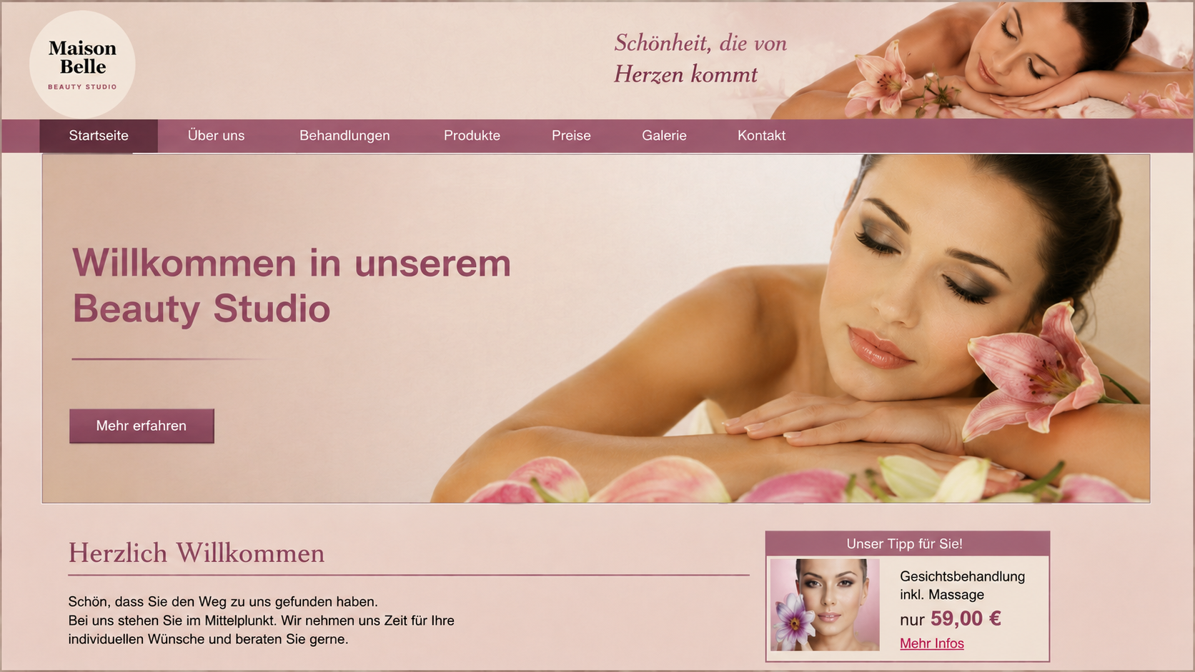 Vorher-Demo für Kosmetik und Beauty