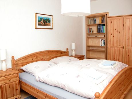 Schlafzimmer in der Fereinwohnung in Miltenberg