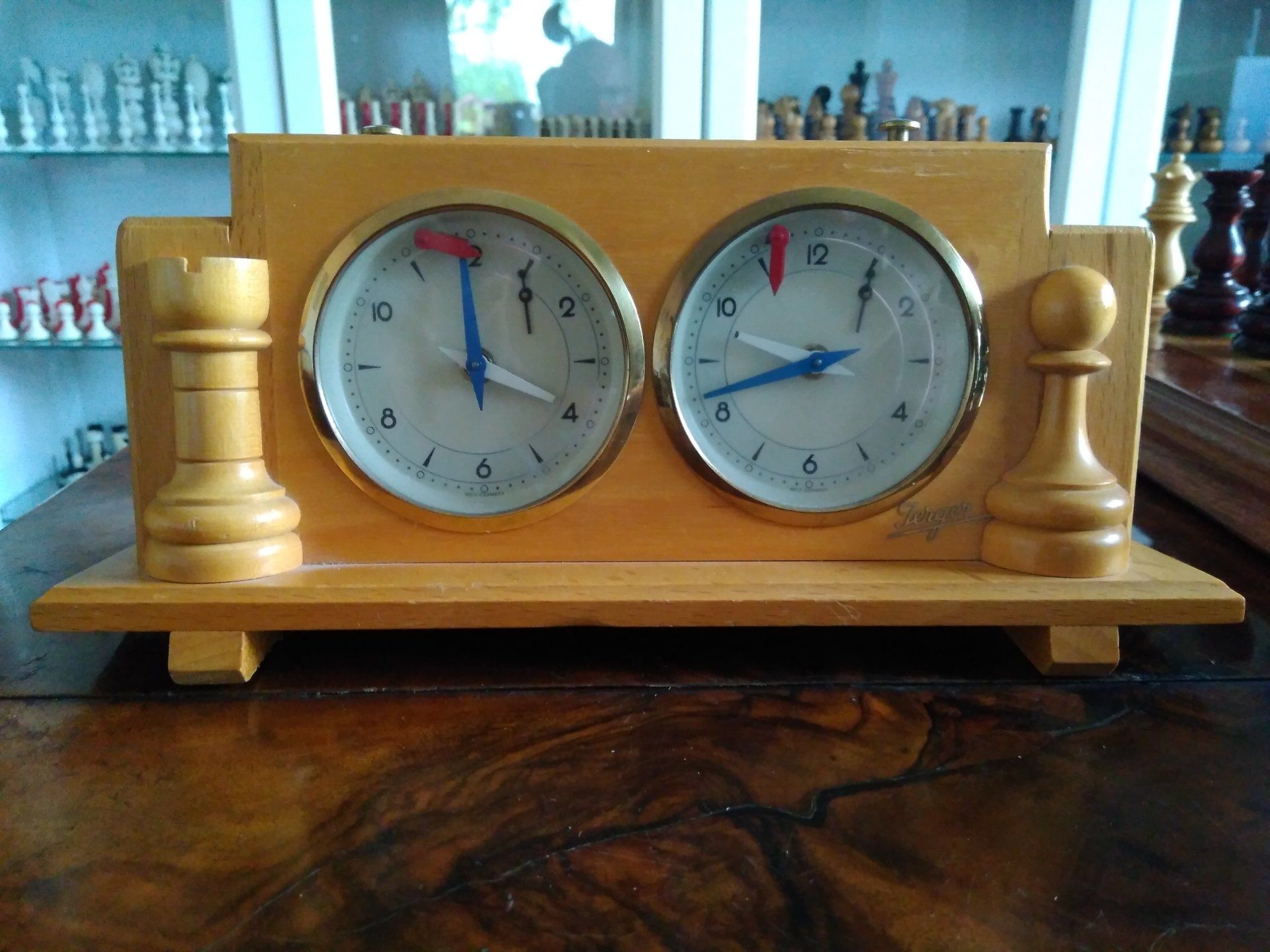 Jerger Chess Clock "Rook & Pawn", Germany, ca. 19501960