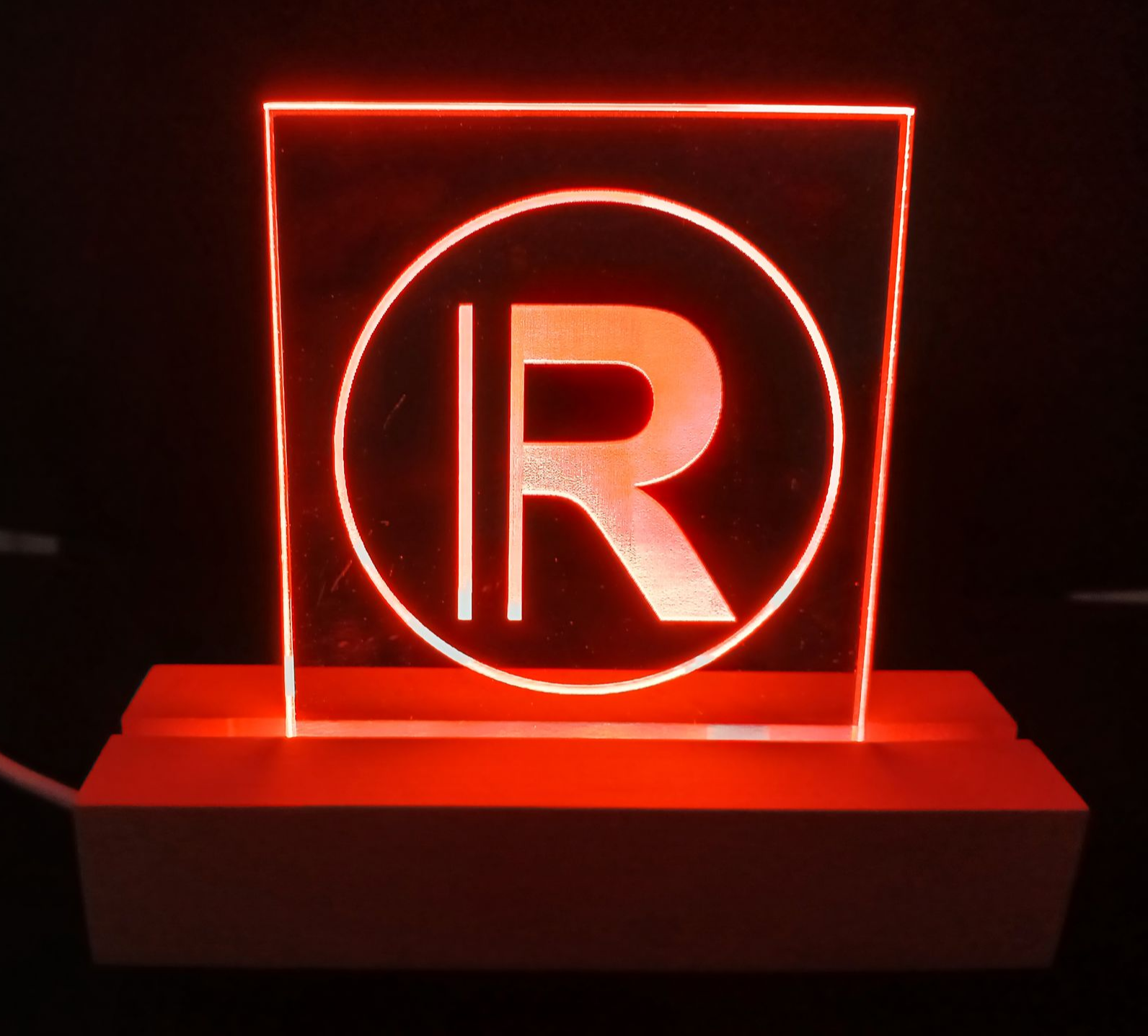 Lasergraviertes klares Acrylglas