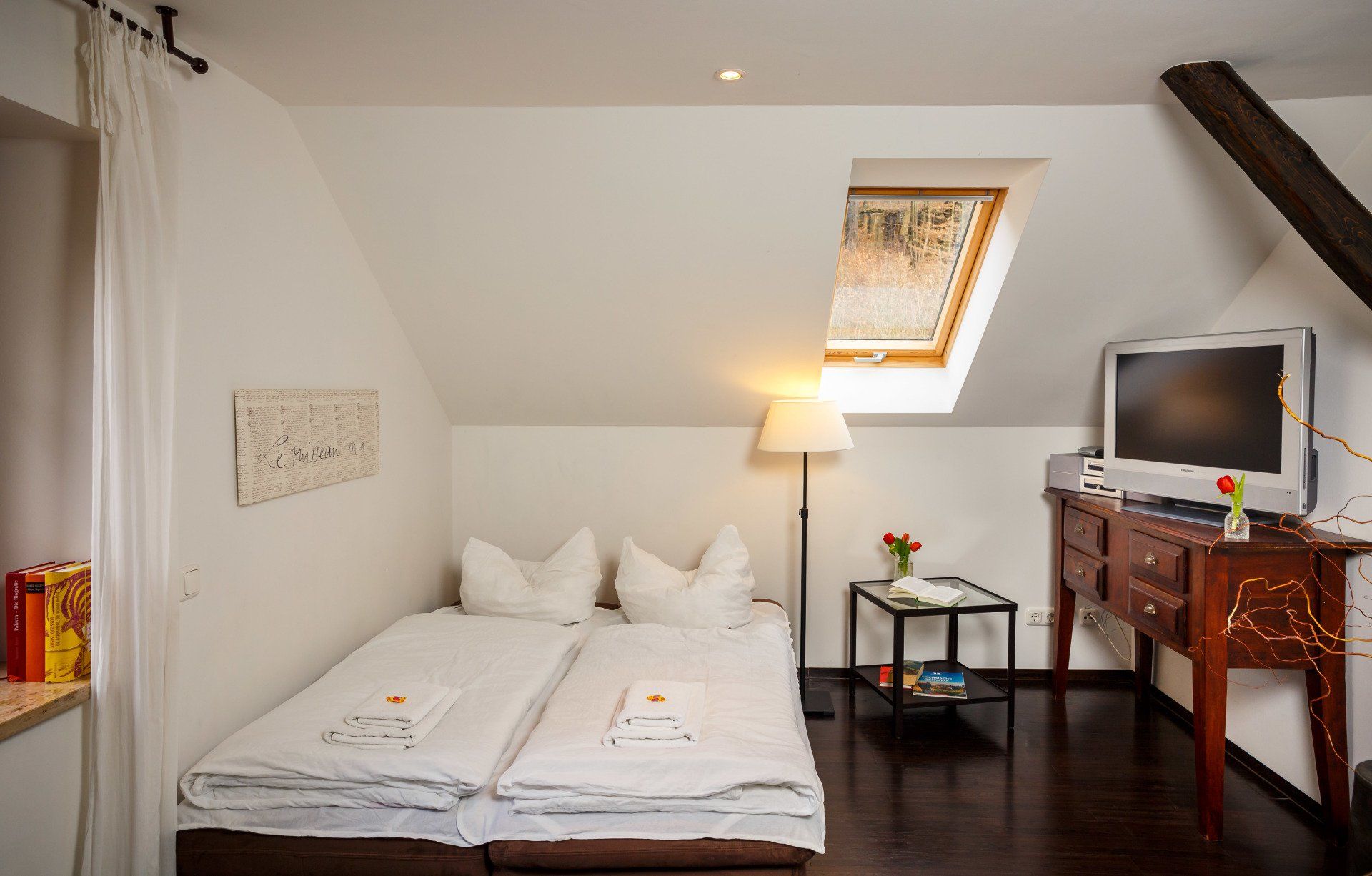 Wohnbereich Unterkunft klettern wandern Sächsische Schweiz Holzschuhmühle Bielatal