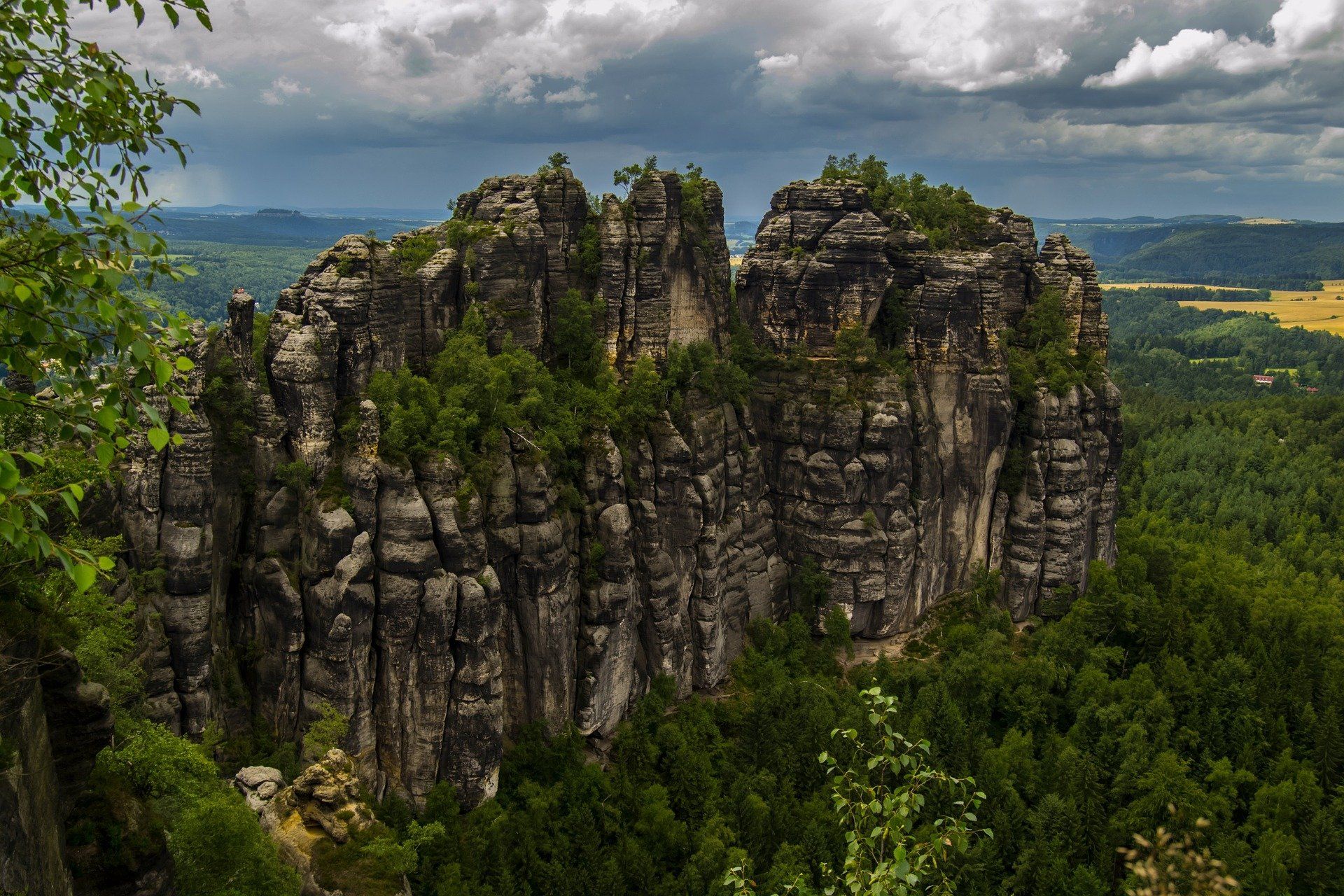 Schrammsteine Sächsische Schweiz Felsen Felsformation