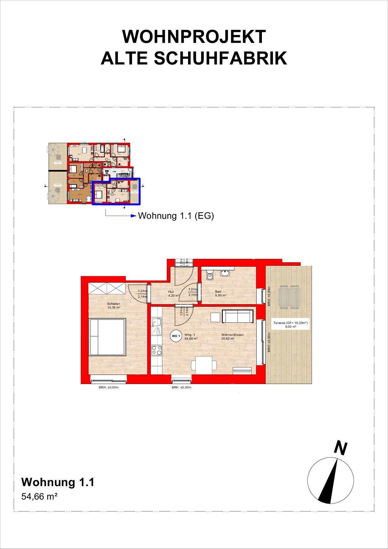 Wohnung 1 Grundriss Lage Alte Schuhfabrik Haltern