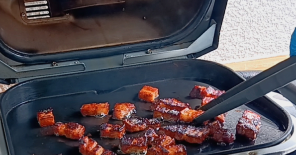 Krosser Bacon vom Grill