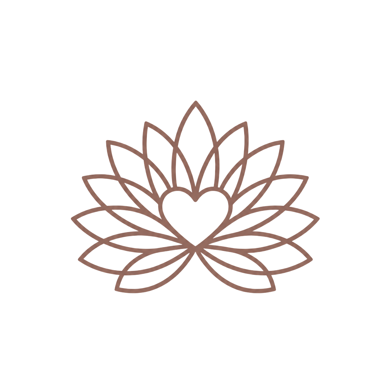 Lotus flower with heart-shaped centre